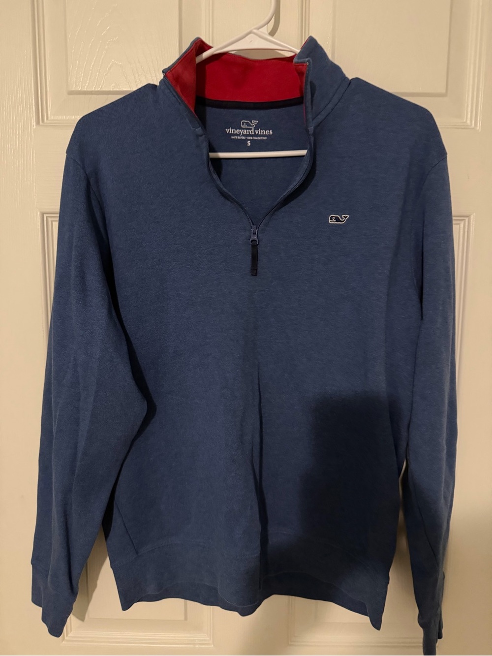 Vineyard Vines Men's Blue Quarter-Zip Pullover Size Small
